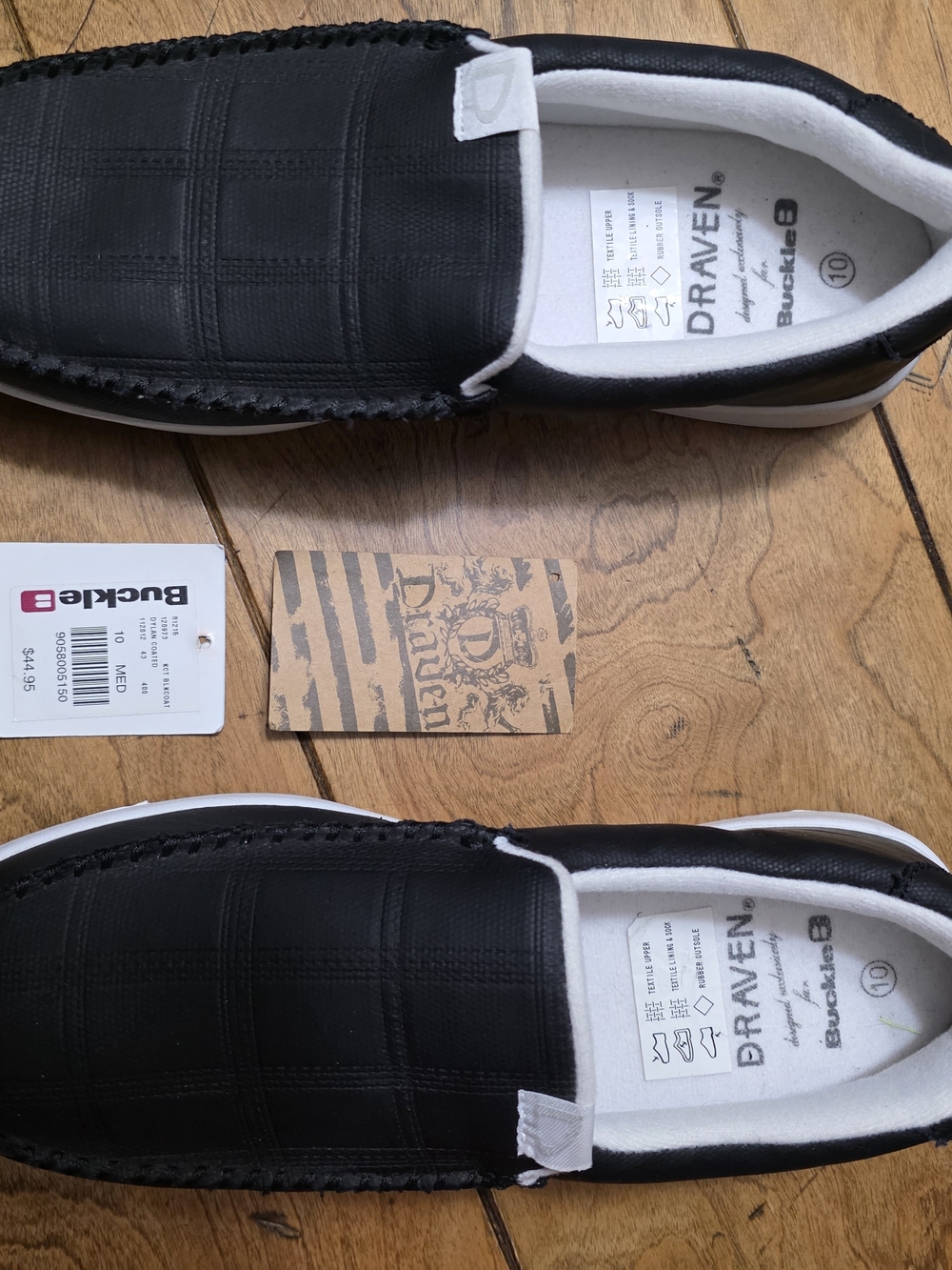 Buckle Draven Black Slip-On Loafers